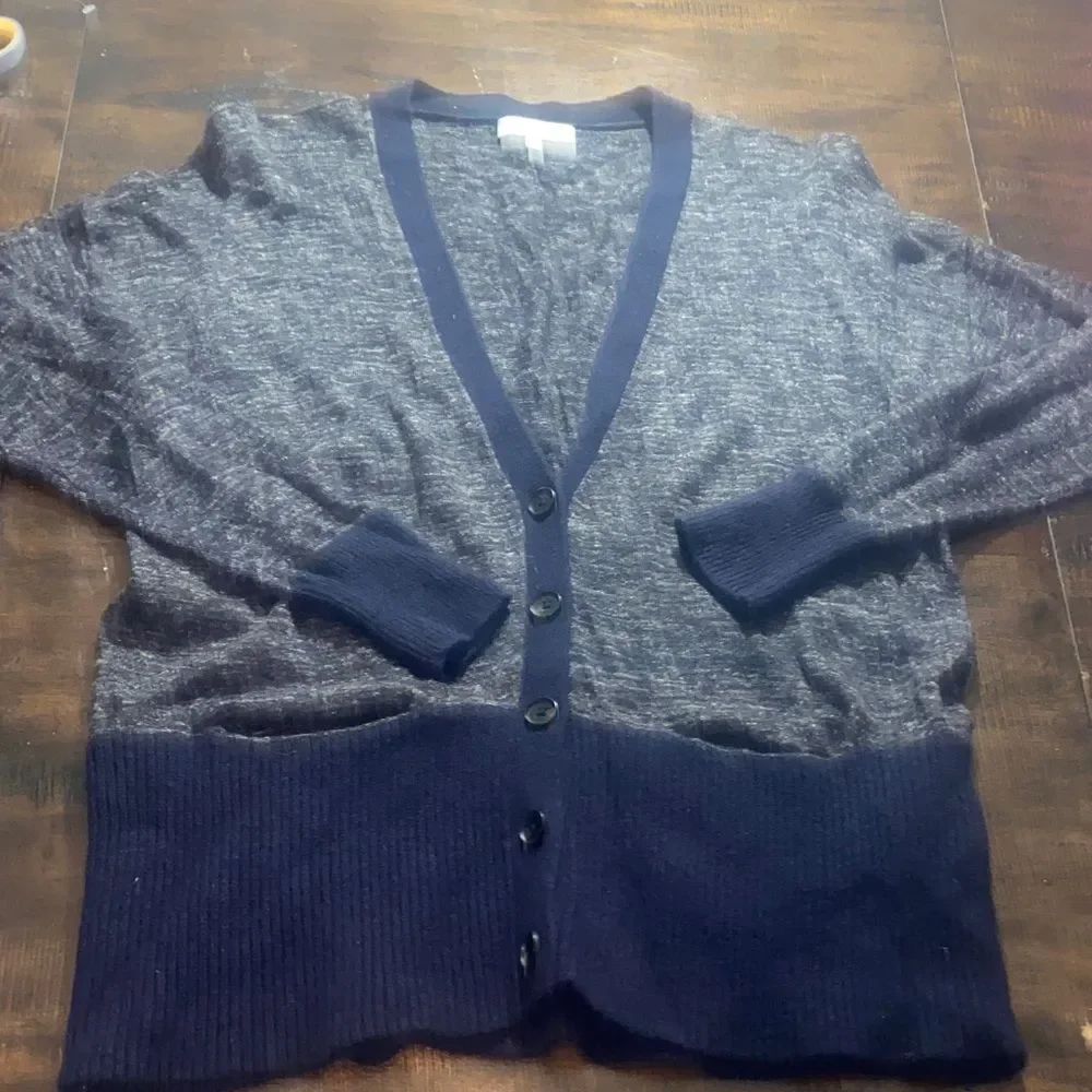 Madewell Marled Wool Trim Cardigan M/L
